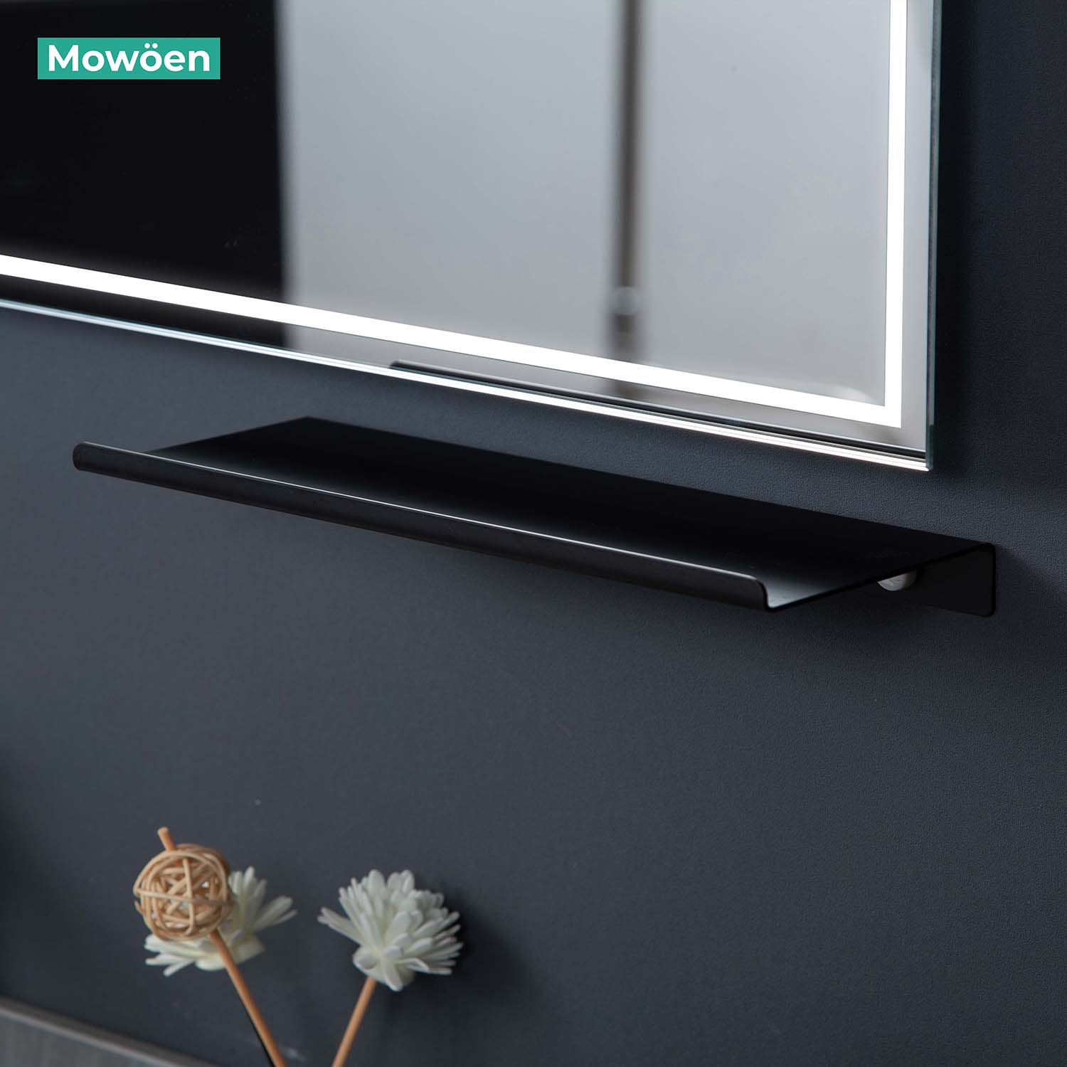 Bộ tủ chậu và gương led size 800mm MOWOEN MW6631R-80SB