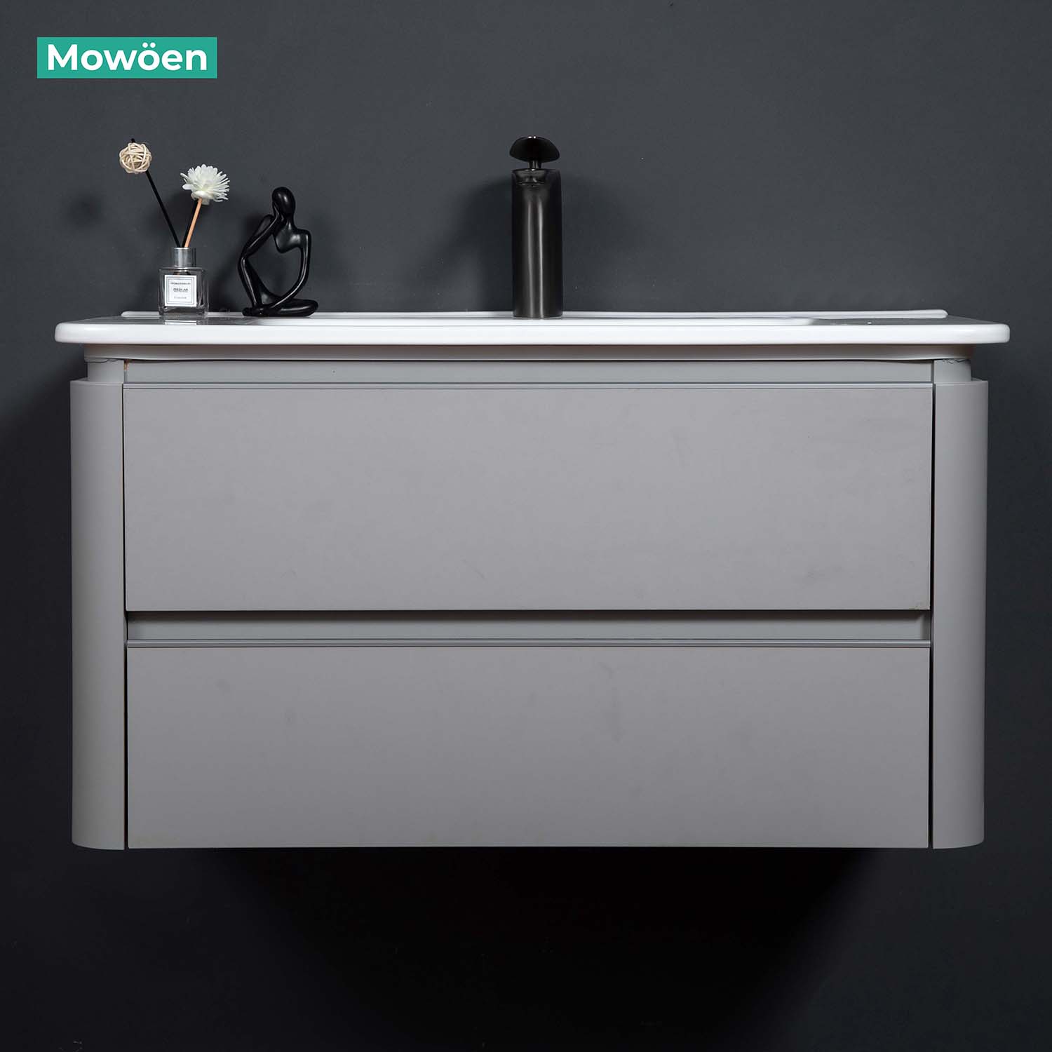 Bộ tủ chậu và gương led size 1000mm MOWOEN MW6632C-100