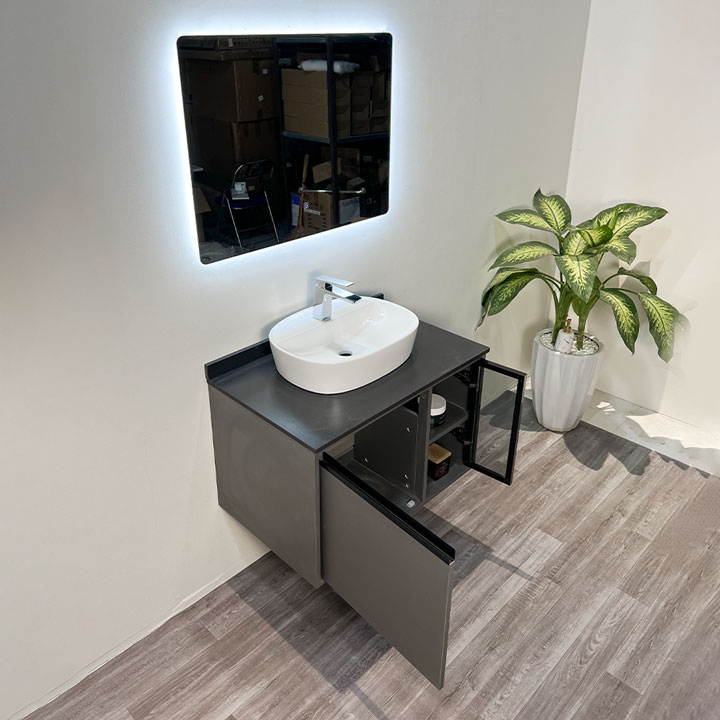 Bộ tủ chậu và gương led size 800mm MOWOEN MW6635BR-80