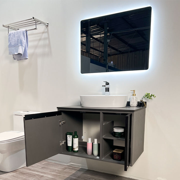 Bộ tủ chậu và gương led size 800mm MOWOEN MW6635C-80