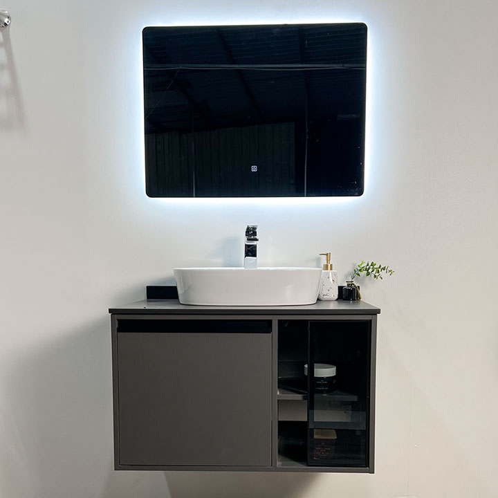 Bộ tủ chậu và gương led size 800mm MOWOEN MW6635C-80