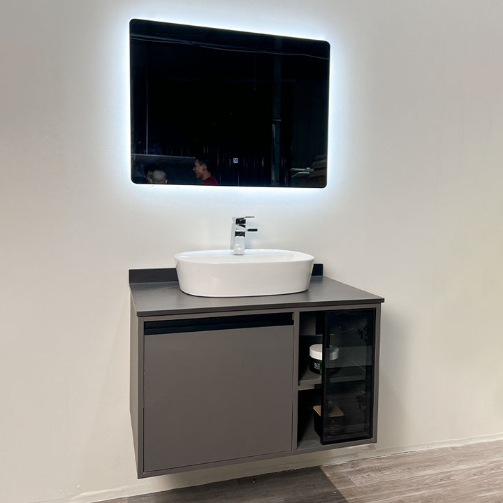 Bộ tủ chậu và gương led size 800mm MOWOEN MW6635C-80