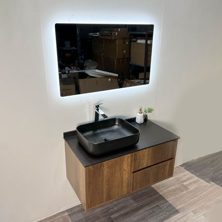 Bộ tủ chậu và gương led size 1000mm MOWOEN MW6636R-100