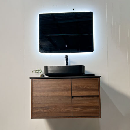 Bộ tủ chậu và gương led size 800mm MOWOEN MW6636R-80