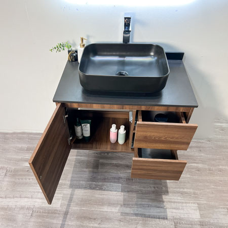 Bộ tủ chậu và gương led size 800mm MOWOEN MW6636R-80