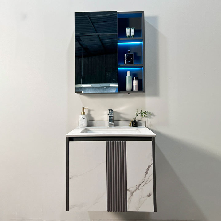 Bộ tủ chậu và tủ gương led size 600mm MOWOEN MW6637-60