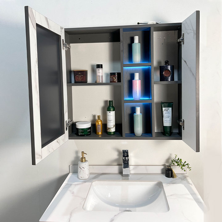 Bộ tủ chậu và tủ gương led size 600mm MOWOEN MW6637-60