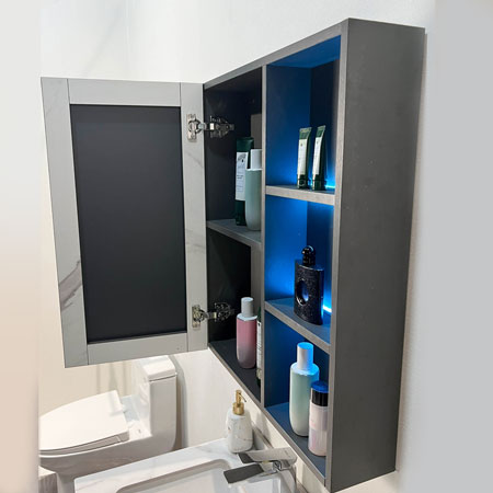 Bộ tủ chậu và tủ gương led size 600mm MOWOEN MW6637-60