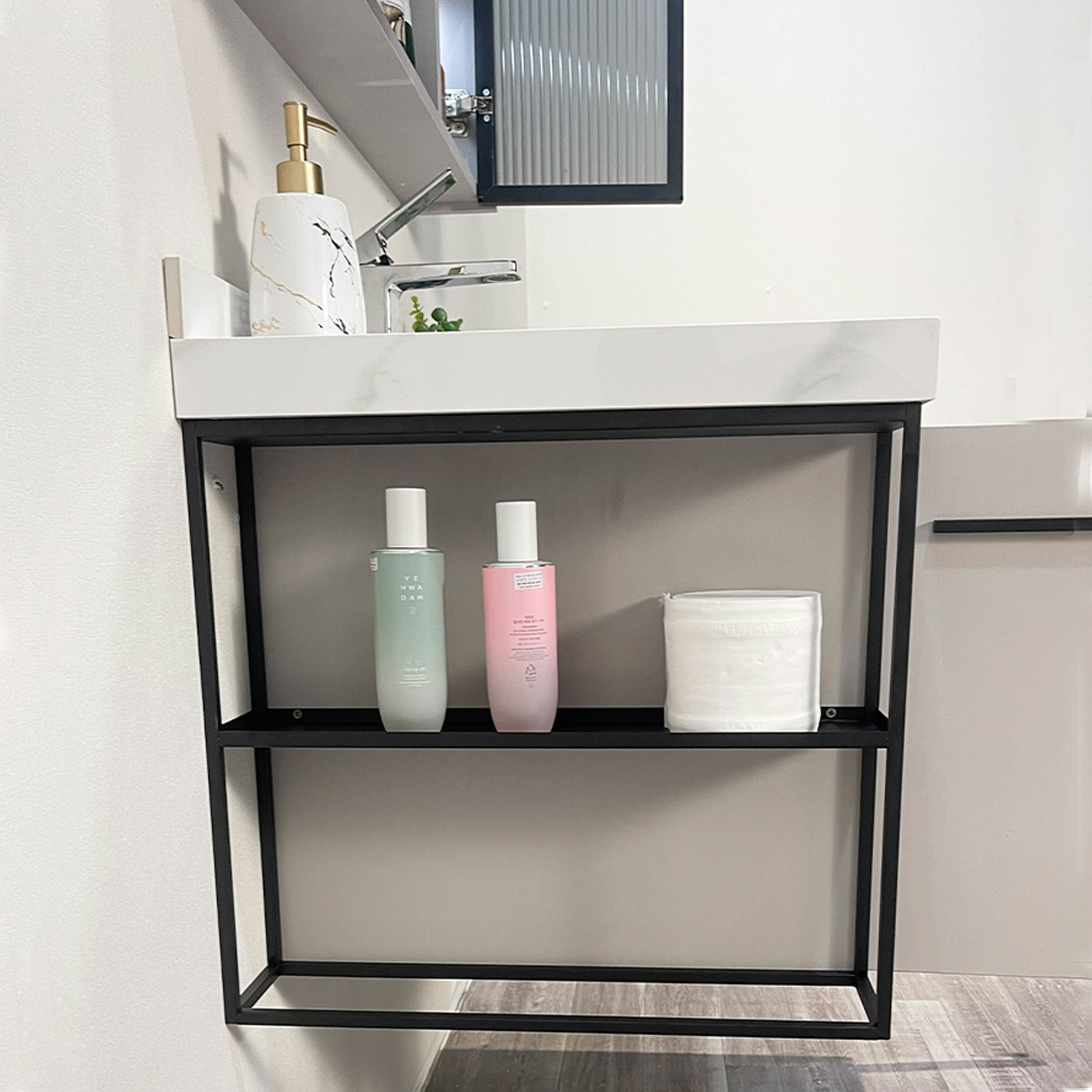 Bộ tủ chậu và gương led size 800mm MOWOEN MW6638-80