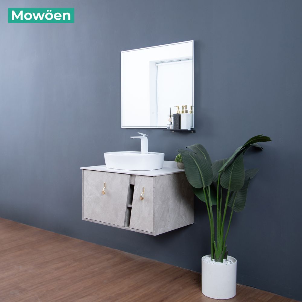 Bộ tủ chậu và gương led size 800mm MOWOEN MW6651BR-80