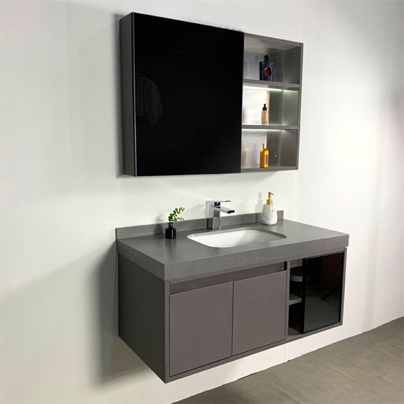 Bộ tủ chậu và gương led size 1000mm MOWOEN MW6803S-100