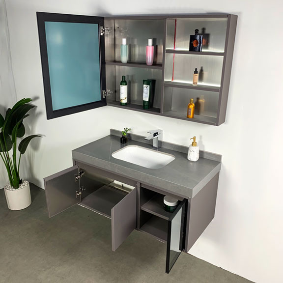 Bộ tủ chậu và gương led size 1000mm MOWOEN MW6803S-100