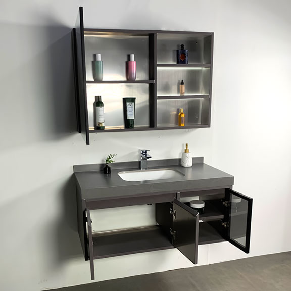 Bộ tủ chậu và gương led size 1000mm MOWOEN MW6803S-100