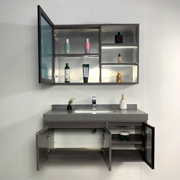 Bộ tủ chậu và gương led size 1000mm MOWOEN MW6803S-100