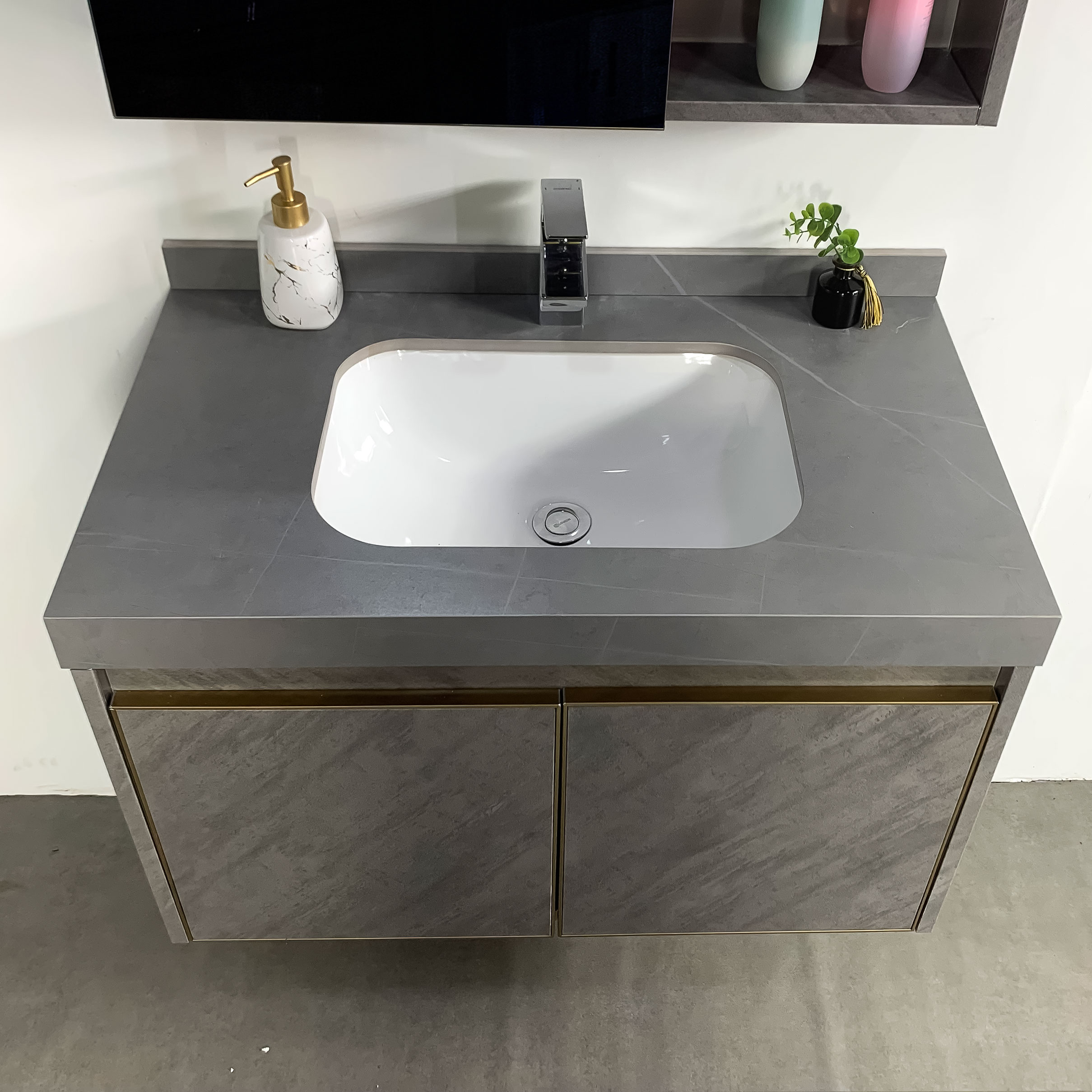 Bộ tủ chậu và gương size 800mm MOWOEN MW6806S-80