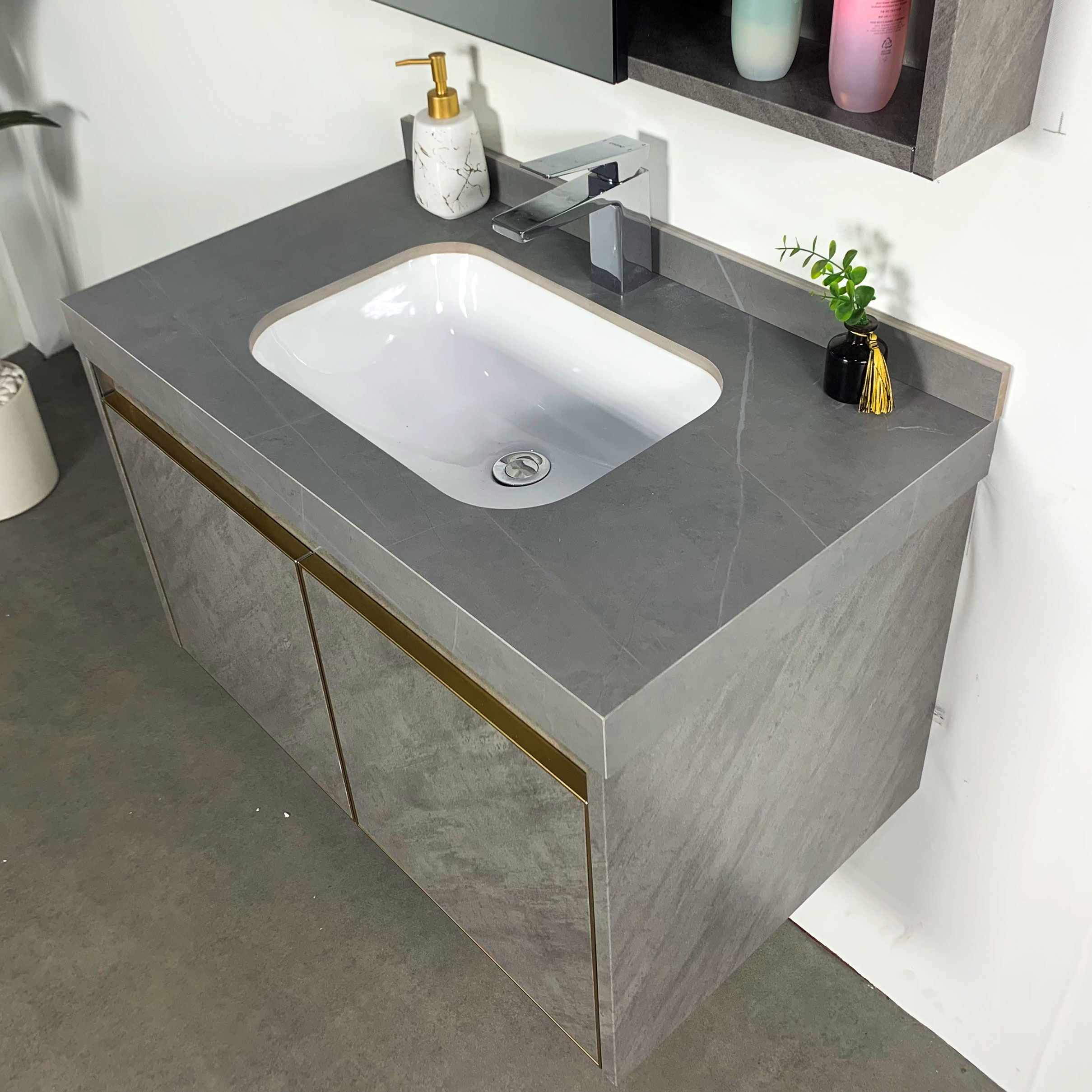 Bộ tủ chậu và gương size 800mm MOWOEN MW6806S-80