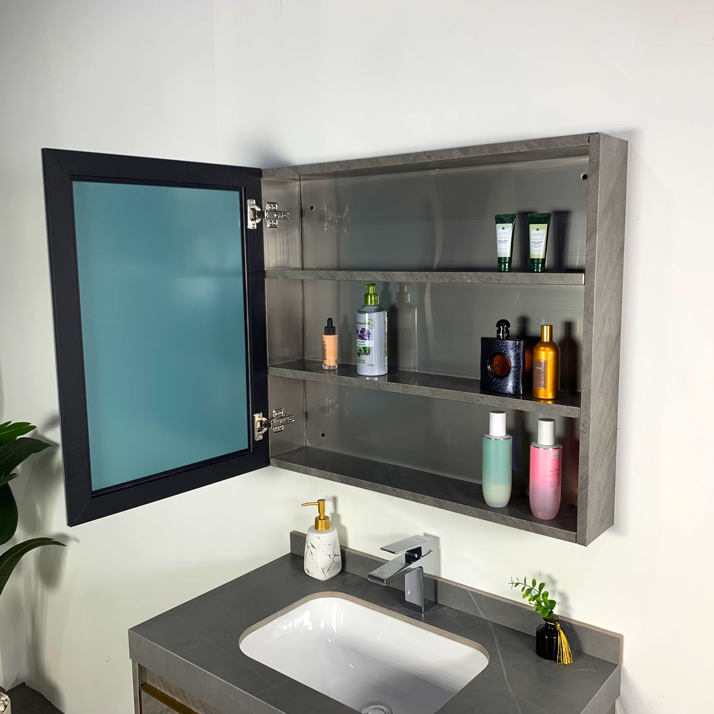 Bộ tủ chậu và gương size 800mm MOWOEN MW6806S-80