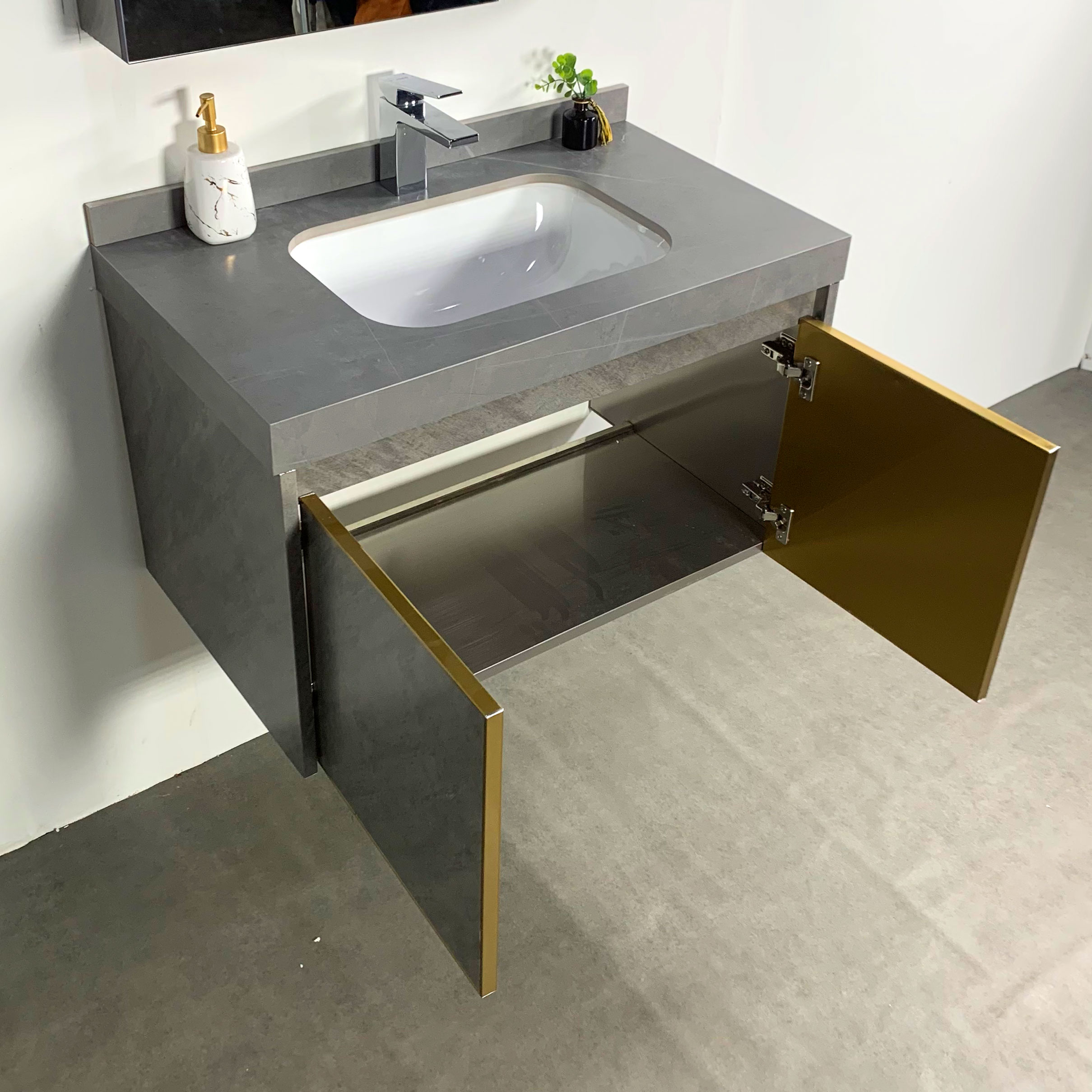 Bộ tủ chậu và gương size 800mm MOWOEN MW6806S-80