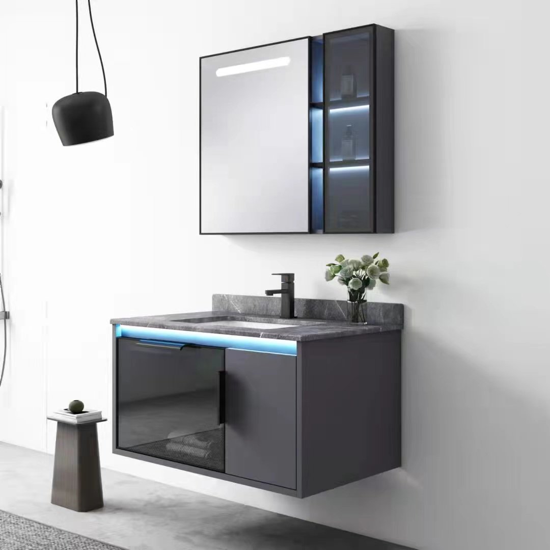 Bộ tủ chậu và gương led size 800mm MOWOEN MW6809S-80