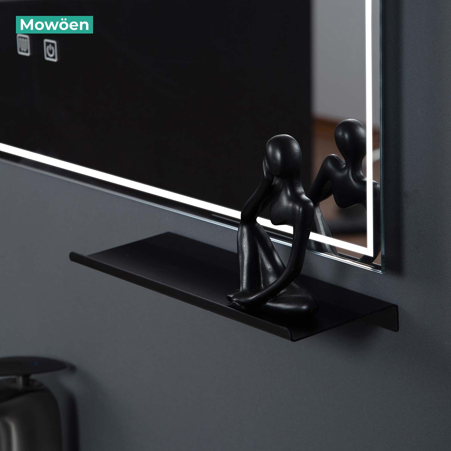 Bộ tủ chậu và gương led size 800mm MOWOEN MW6809S-80R