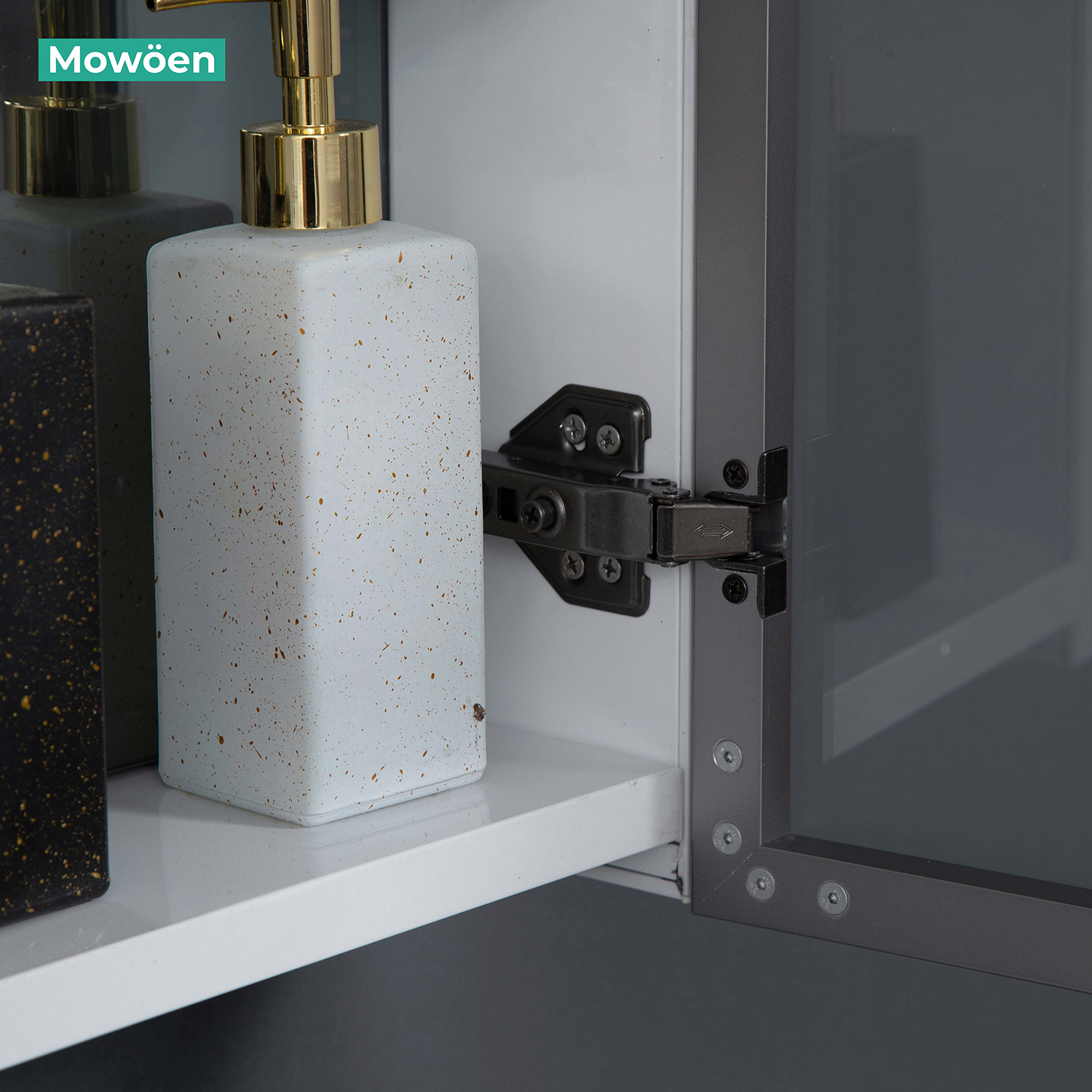 Bộ tủ chậu và tủ gương led inox 304 size 1000mm MOWOEN MW6812S-100