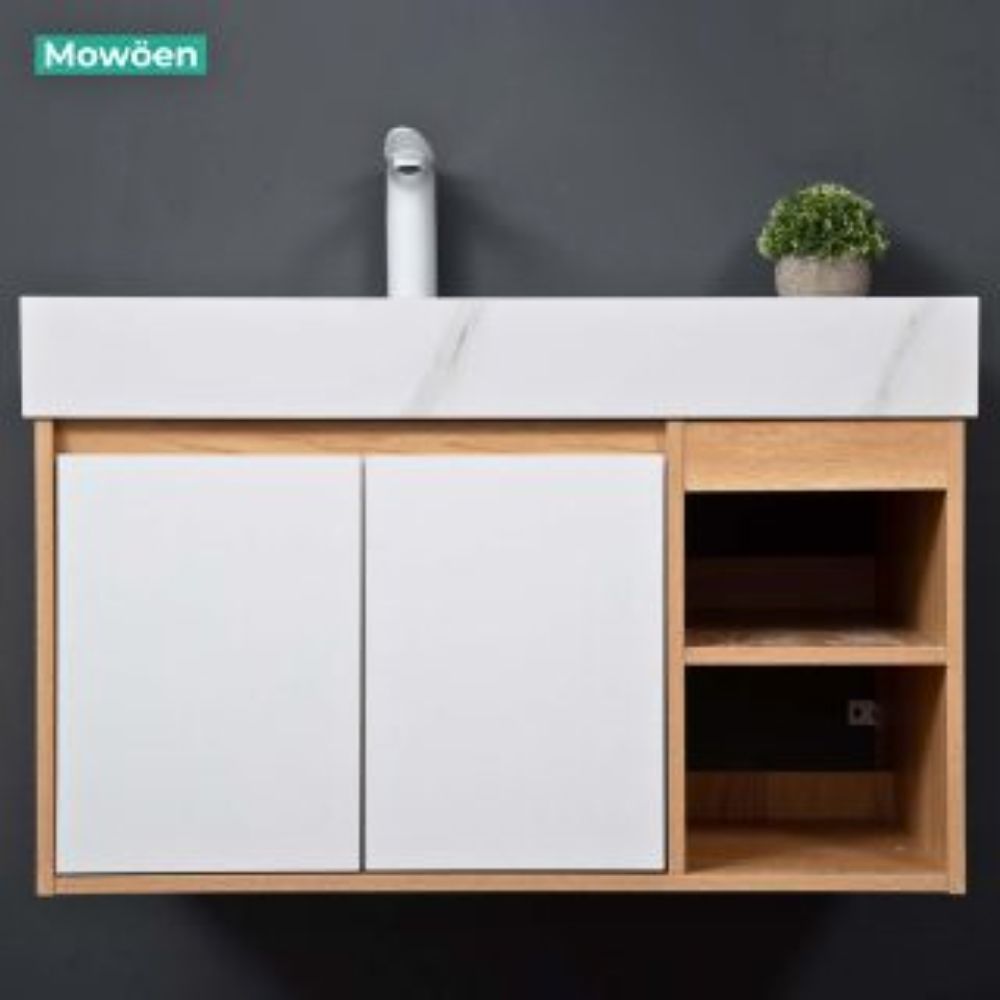 Bộ tủ chậu và gương led size 800mm MOWOEN MW9567R-80