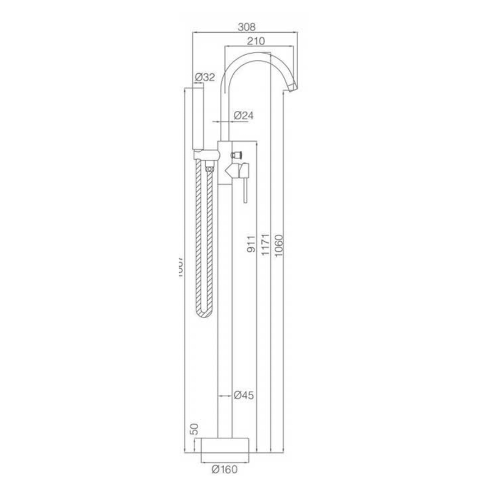 Bộ vòi sen xả bồn đặt sàn Alin Series MOWOEN ALIN-FB0001