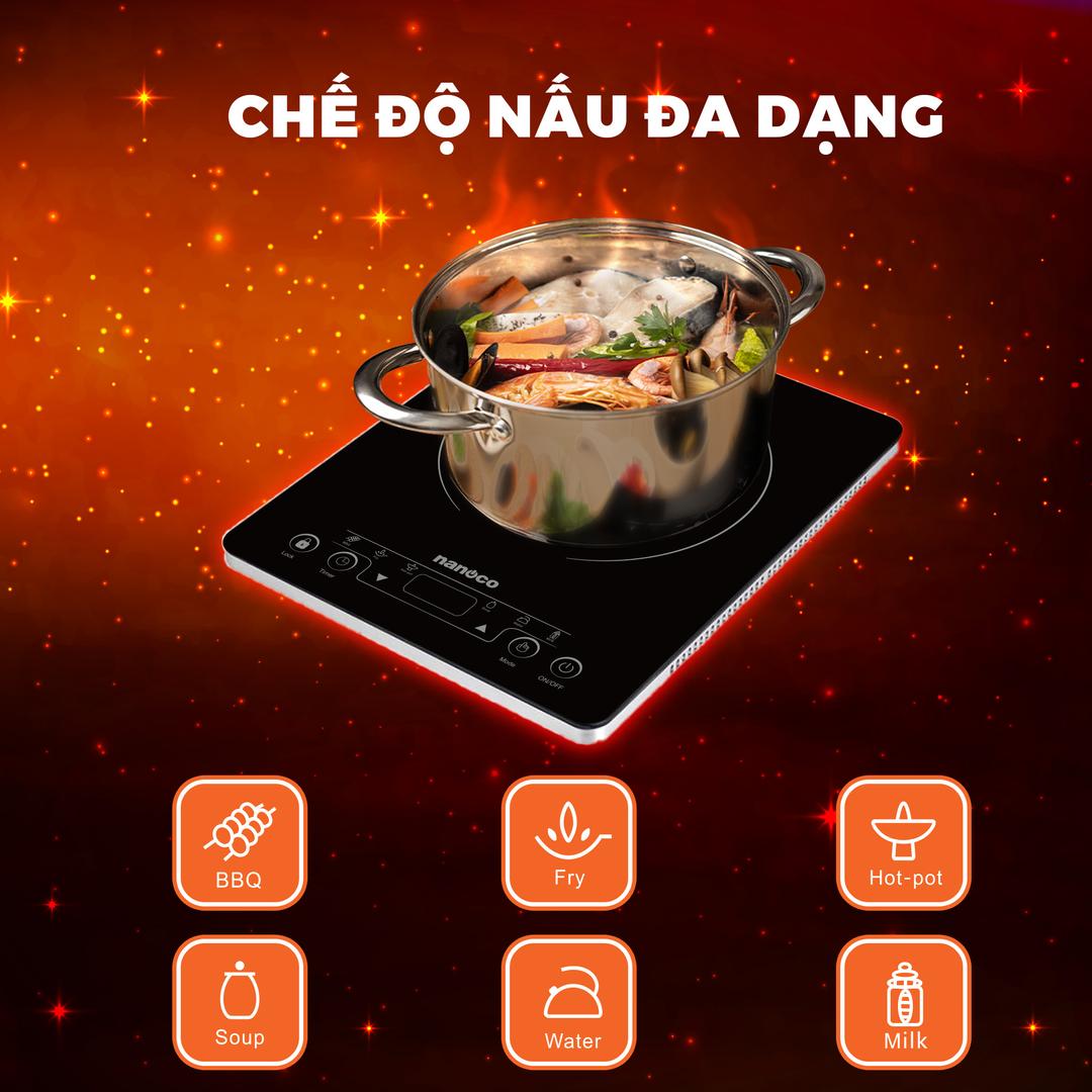 Bếp điện từ đơn dòng bếp mỏng Nanoco NICS647