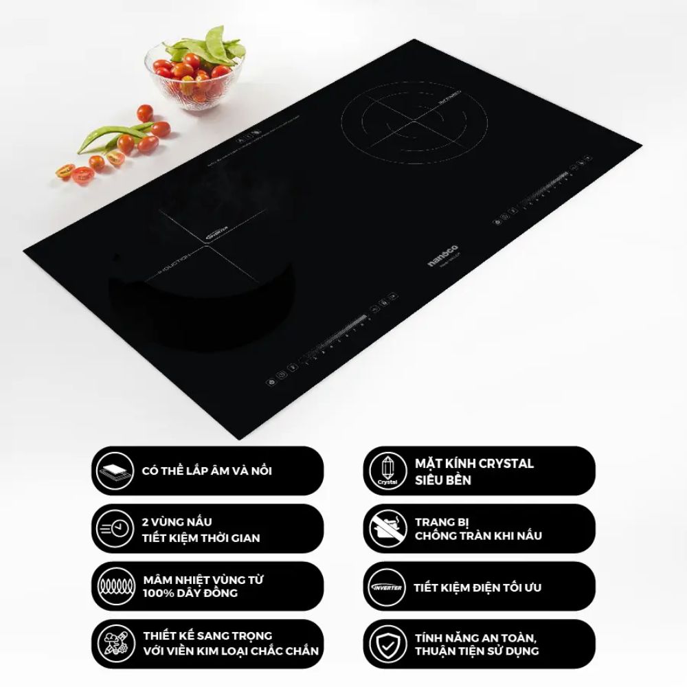 Bếp điện từ đơn và 1 hồng ngoại Nanoco NICL290