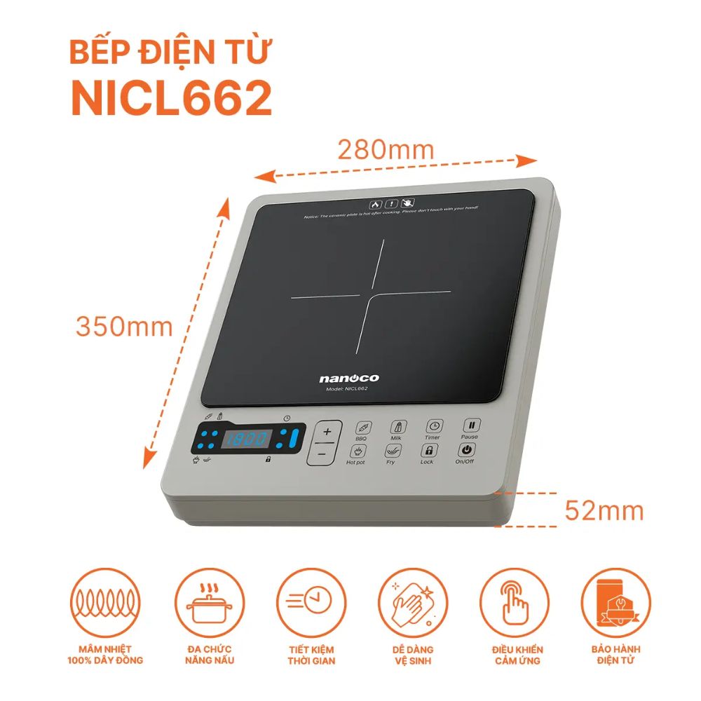 Bếp điện từ đơn Nanoco NICL662