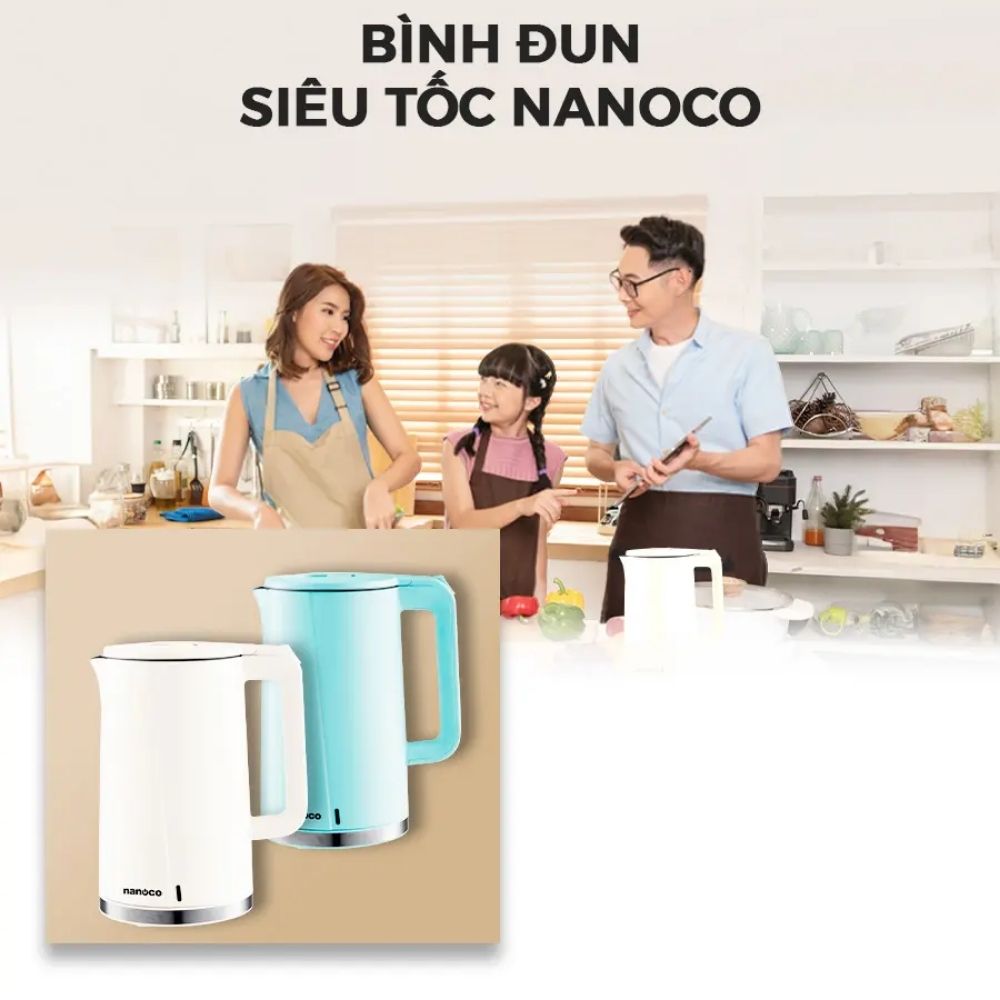 Bình đun siêu tốc 1.7L Nanoco NKT1718