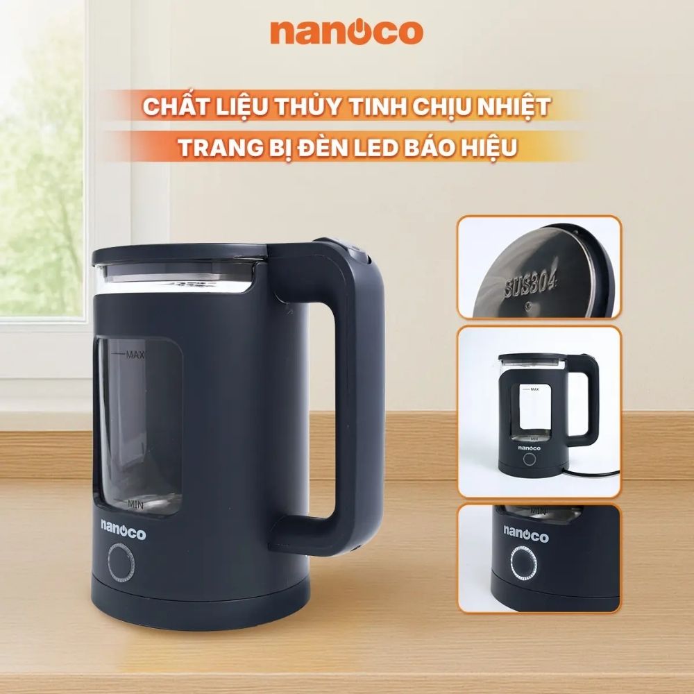 Bình đun siêu tốc 1.7L Nanoco NKT1761