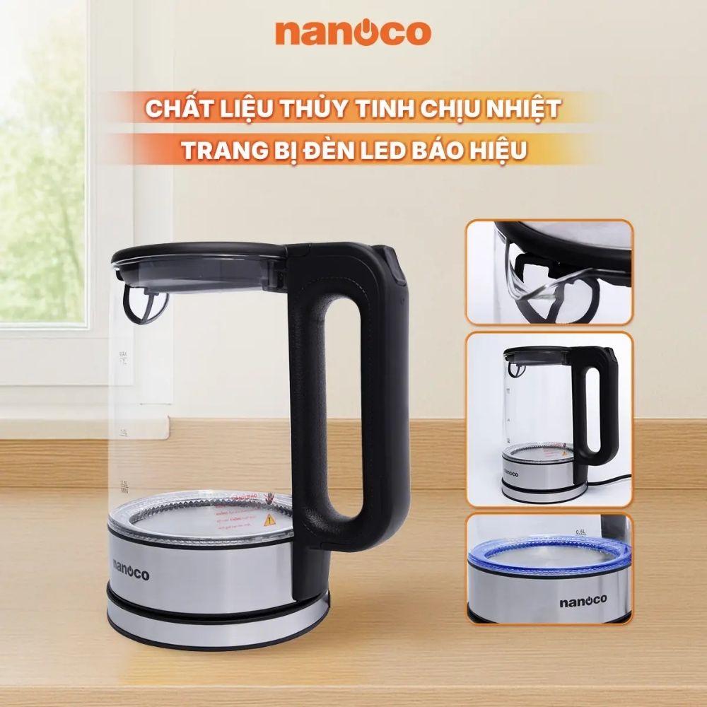 Bình đun siêu tốc 1.7L Nanoco NKT1790