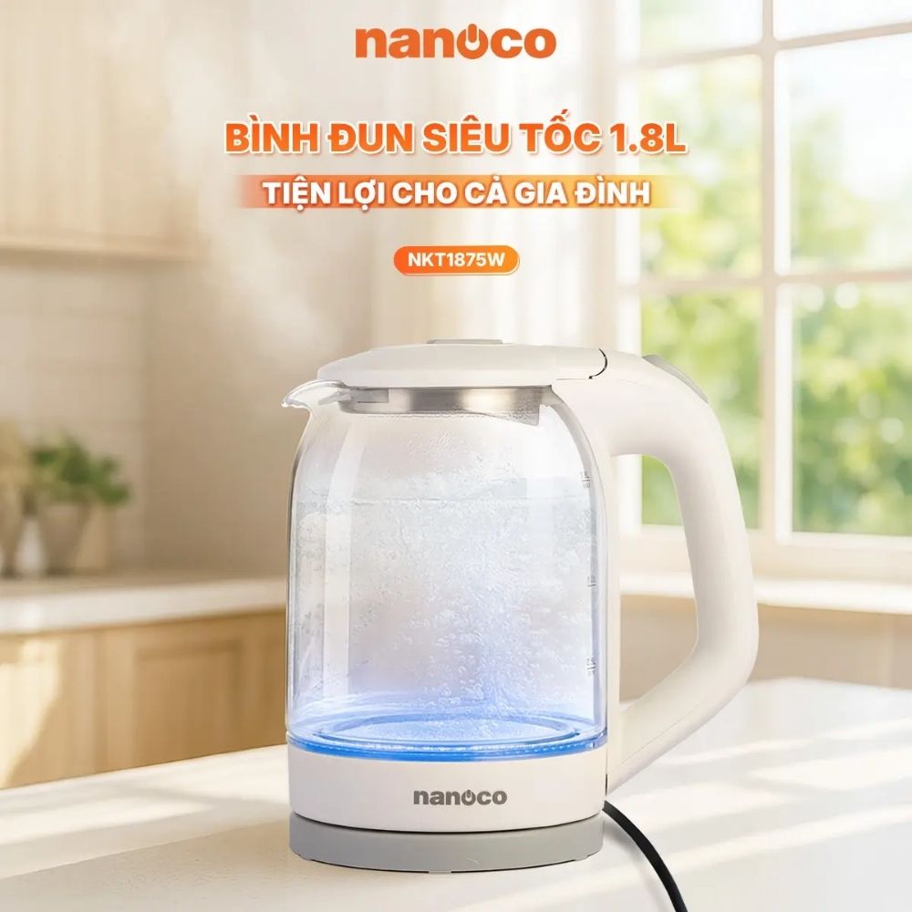 Bình đun siêu tốc 1.8L Nanoco NKT1875W