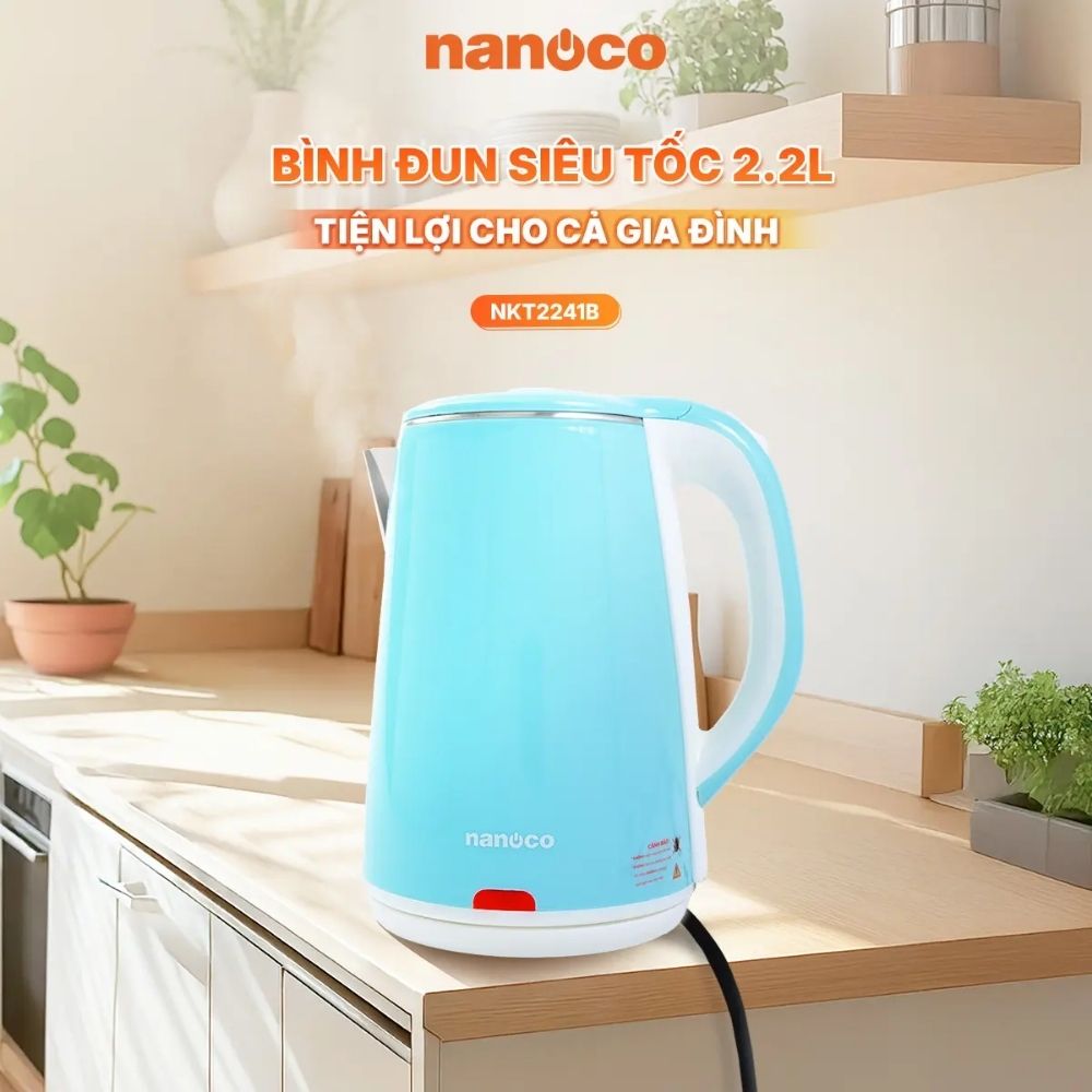 Bình đun siêu tốc 2.2L Nanoco NKT2241B