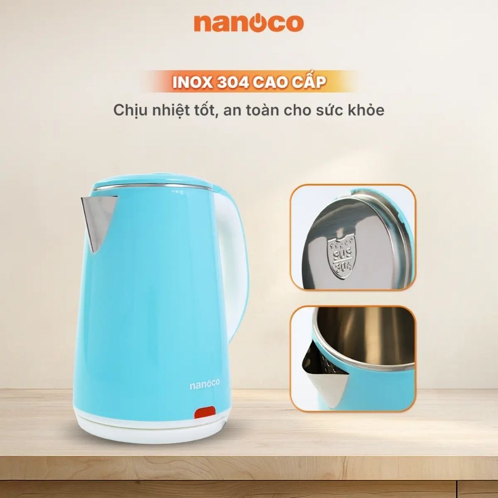 Bình đun siêu tốc 2.2L Nanoco NKT2241B