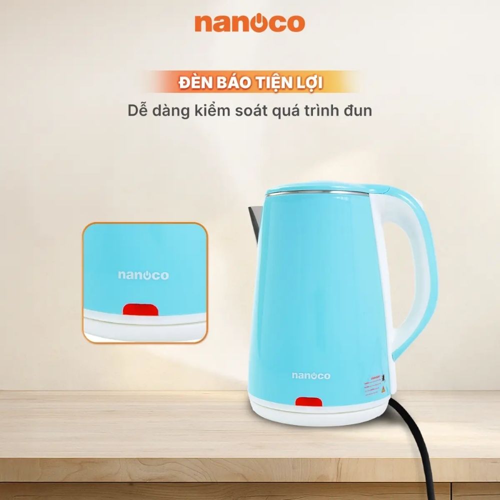Bình đun siêu tốc 2.2L Nanoco NKT2241B