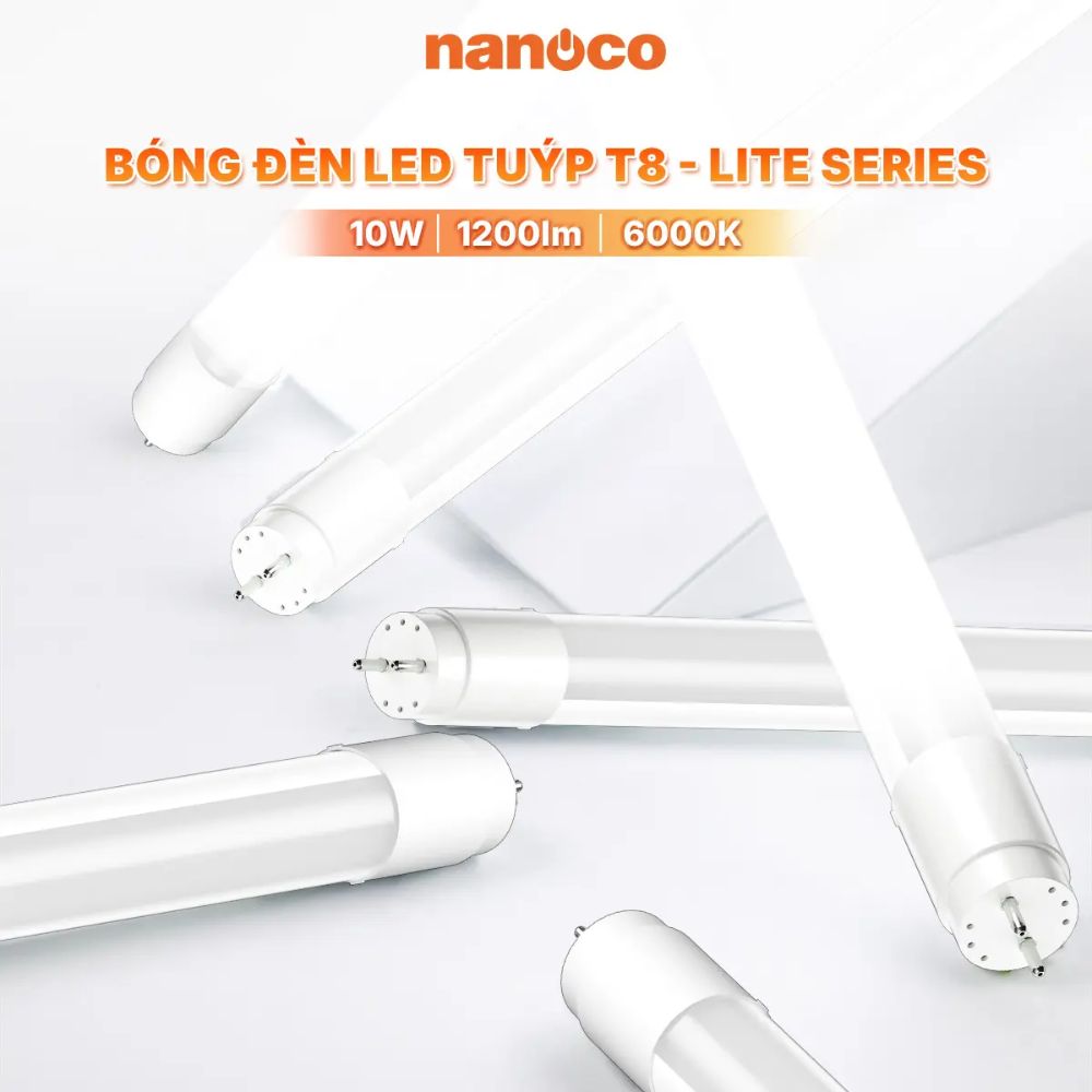 Đèn Led tuýp T8 0.6m 10W Nanoco NT8P106/ NT8P103 Lite Series