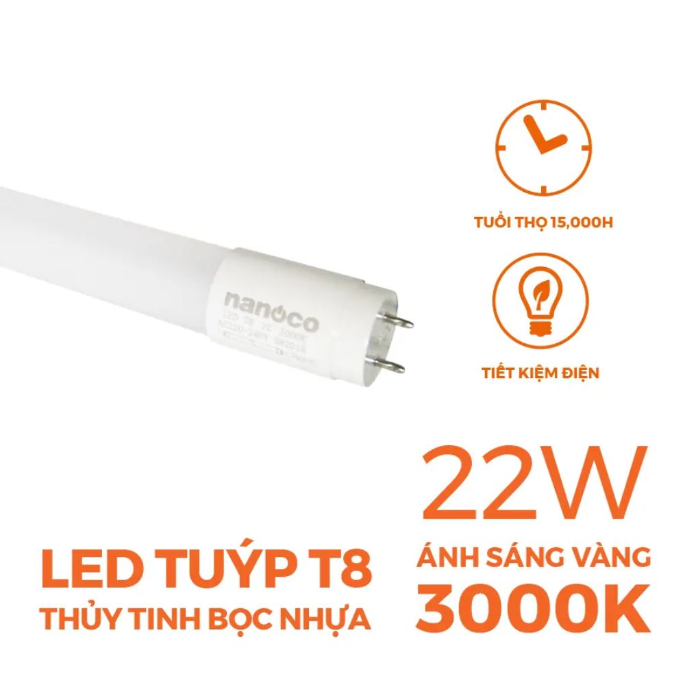 Đèn LED tuýp T8 22W Nanoco NT8T223 / NT8T223