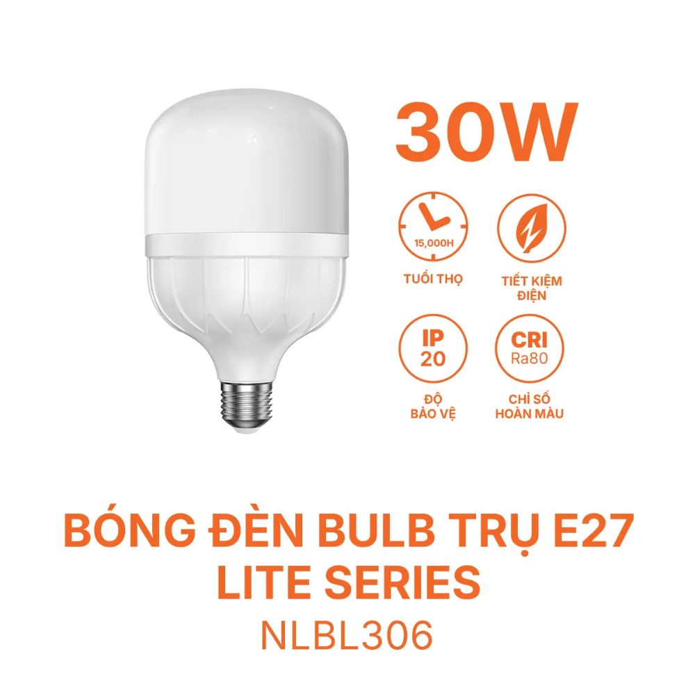 Bóng đèn LED Bulb trụ E27 20W Nanoco NLBL306 / NLBL303 Lite Series