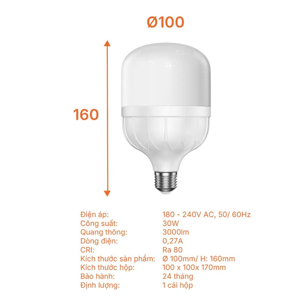 Bóng đèn LED Bulb trụ E27 20W Nanoco NLBL306 / NLBL303 Lite Series