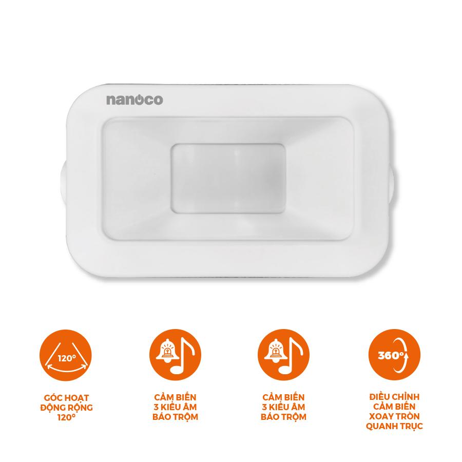 Chuông báo cảm biến không dây kèm chuông điện báo xa Nanoco NJX379-156