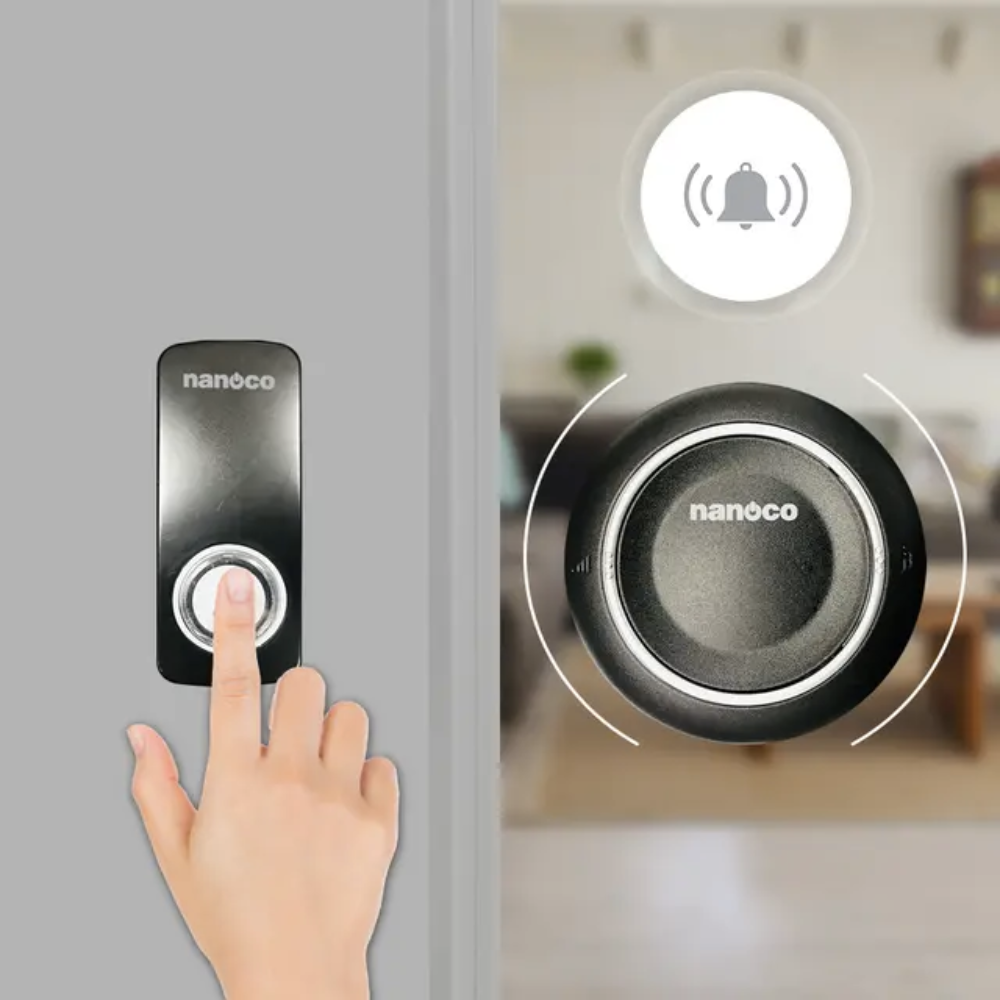 Bộ chuông điện không dây (không dùng pin) Nanoco ND153W/BK