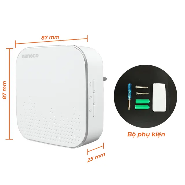 Bộ chuông điện không dây Nanoco ND156