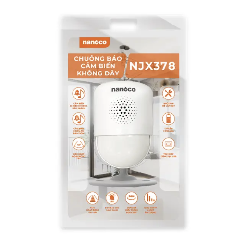 Chuông báo cảm biến không dây Nanoco NJX378