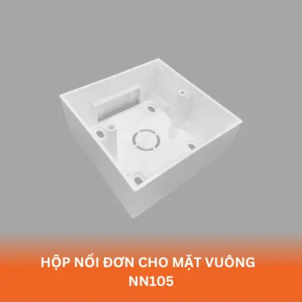 Hộp nổi đơn cho mặt vuông chuẩn BS Nanoco NN105