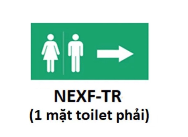 Hình chỉ hướng 1 mặt toilet phải Nanoco NEXF-TR