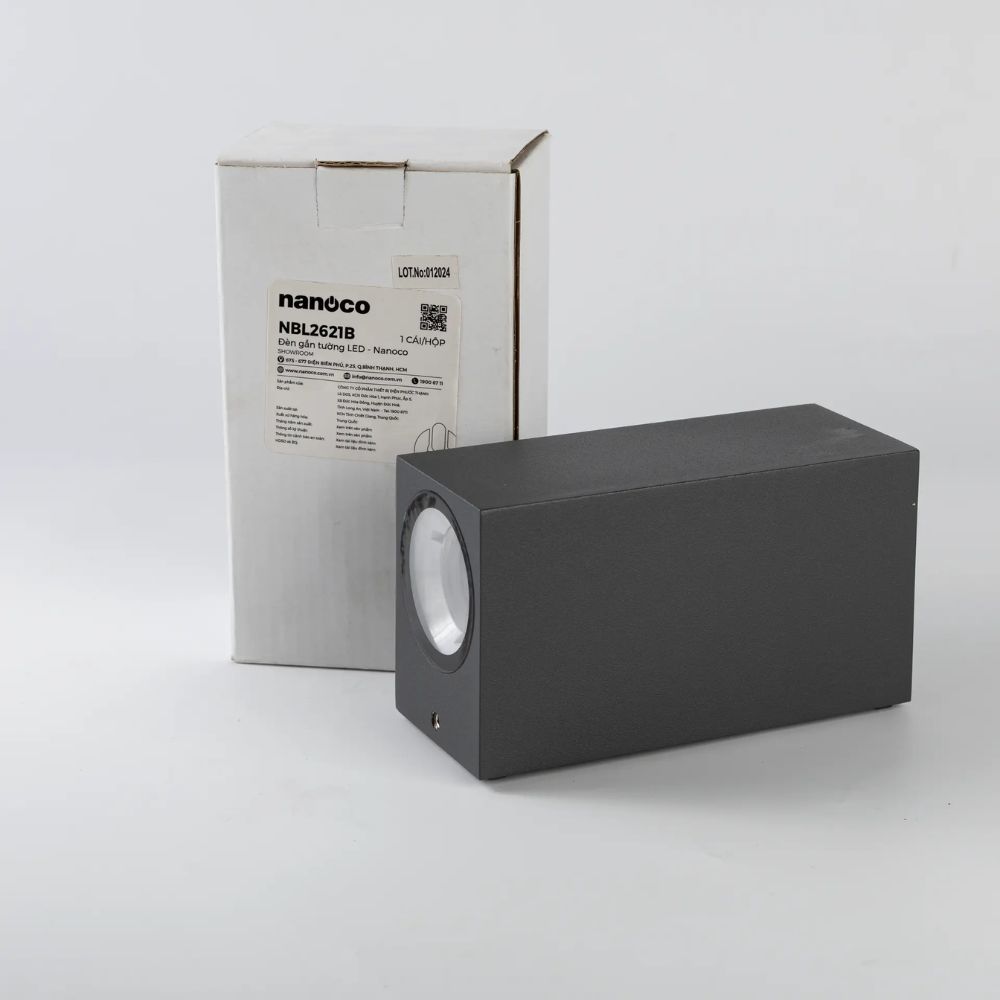 Đèn LED gắn tường 14W Nanoco NBL2621B màu xám bạc