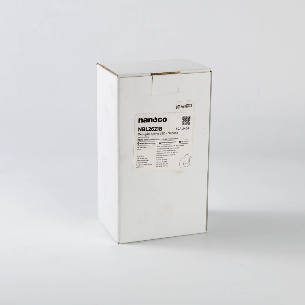 Đèn LED gắn tường 14W Nanoco NBL2621B màu xám đậm