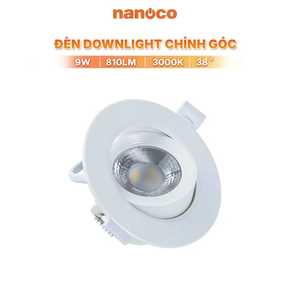 Đèn LED Dowlight chỉnh góc 9W Nanoco NADL09